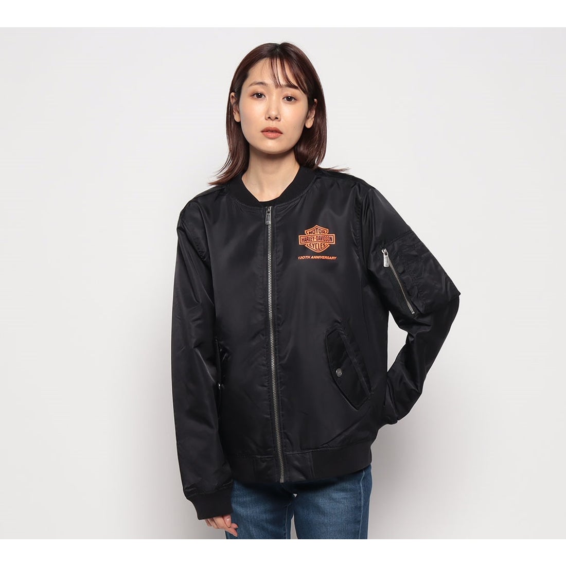 120周年記念ボンバージャケット ブラック -ハーレーダビッドソン公式