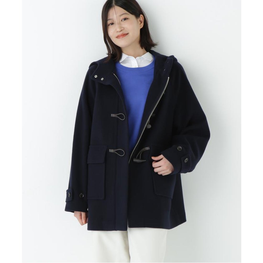 ヒューマンウーマン human woman モッサミドルダッフルコート