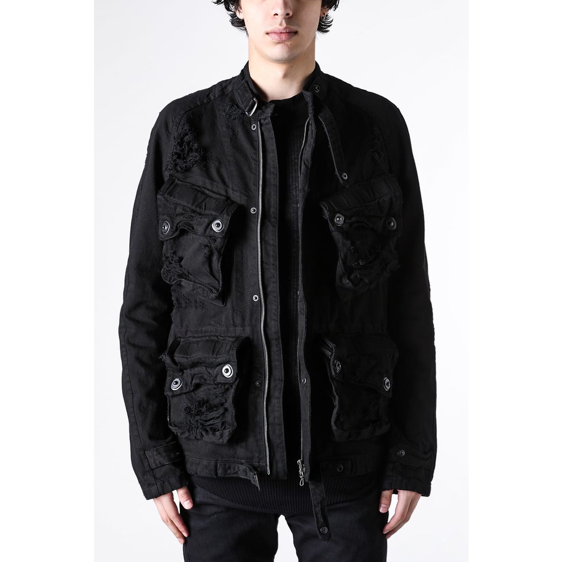 ユリウス JULIUS 12oz DENIM JACKET （BLACK） -FASCINATE