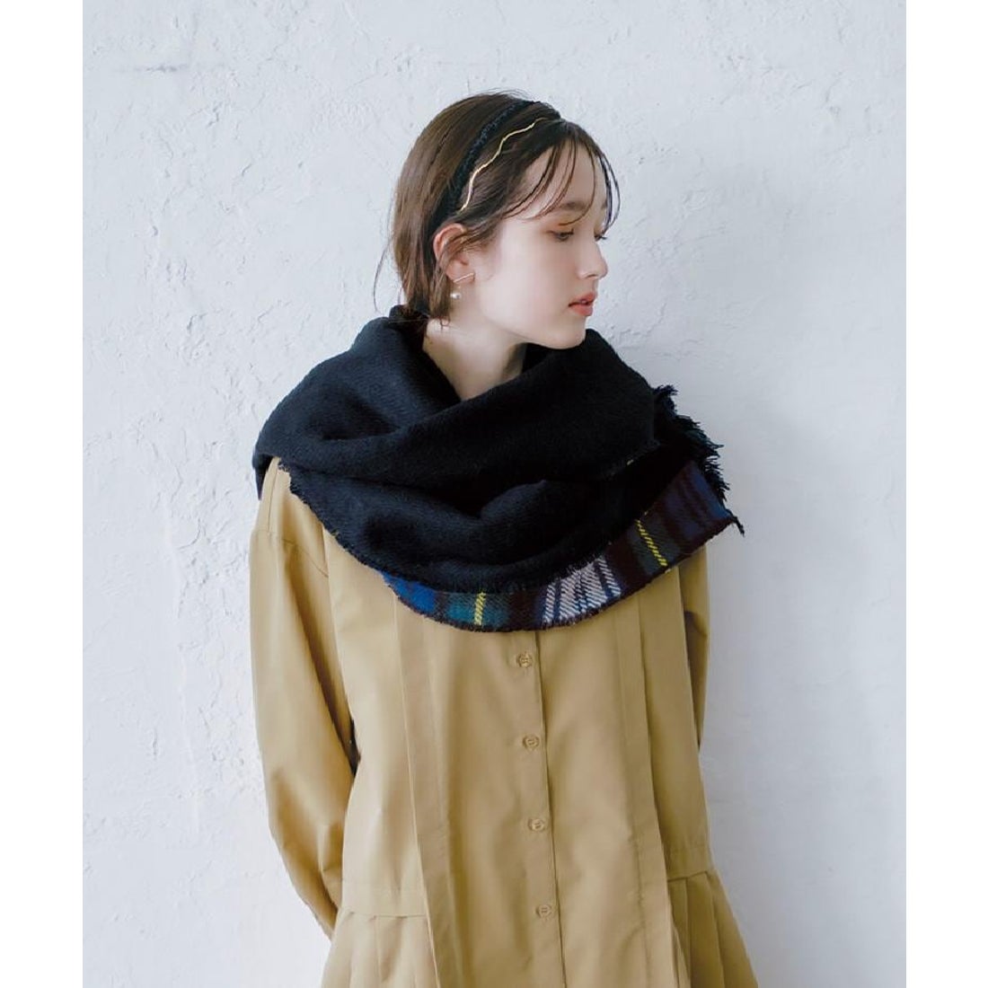 ワンズテラス one'sterrace 2WAYリバーシブル ケープストール