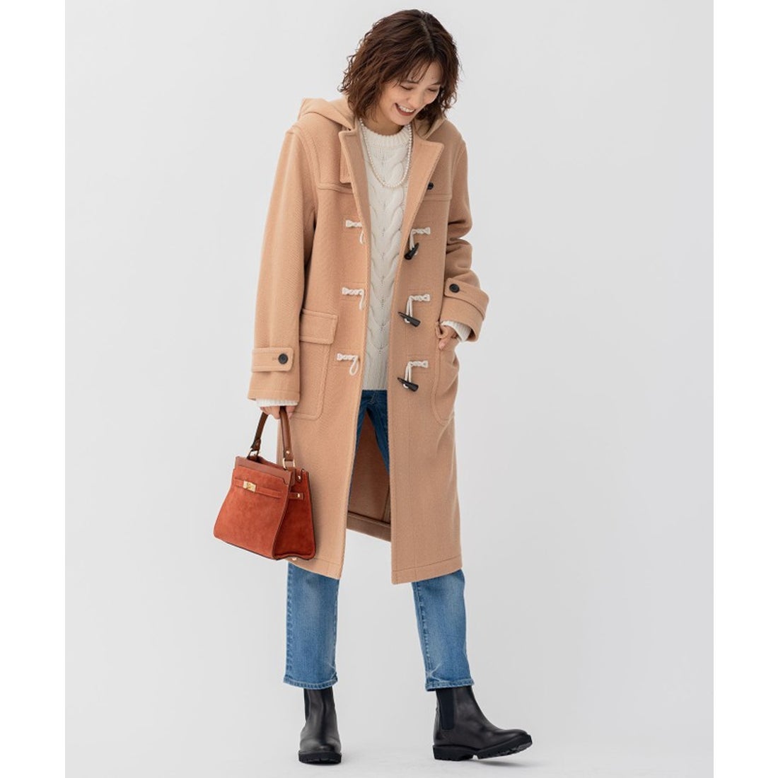 ニジュウサンク チイサイサイズ 23区 S ヘリンボーン ダッフルコート