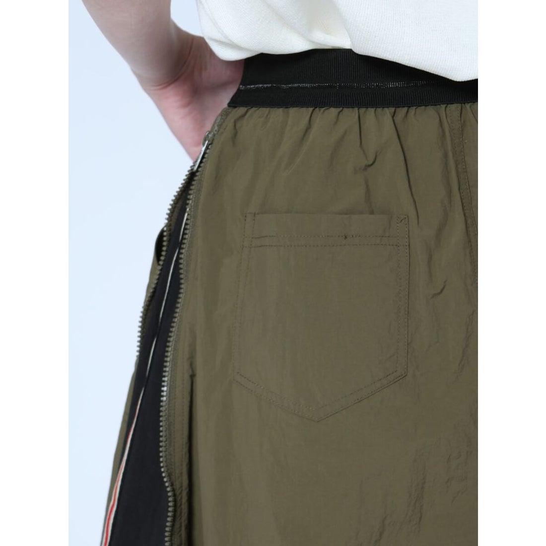 ラシュッド LASUD サイドジップラインスカート （ブラック