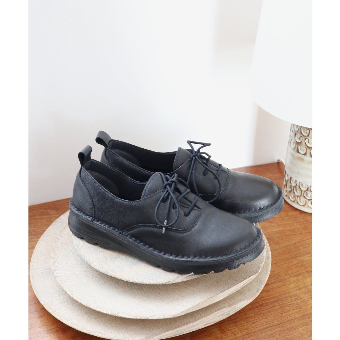 モード カオリ MODE KAORI 【本革】【4E】撥水スニーカー 6136