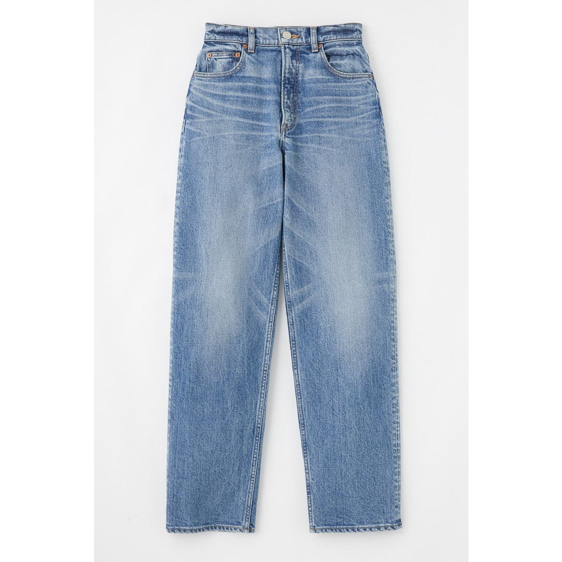 マウジー MOUSSY PLAIN JEANS ストレートデニム （BLU