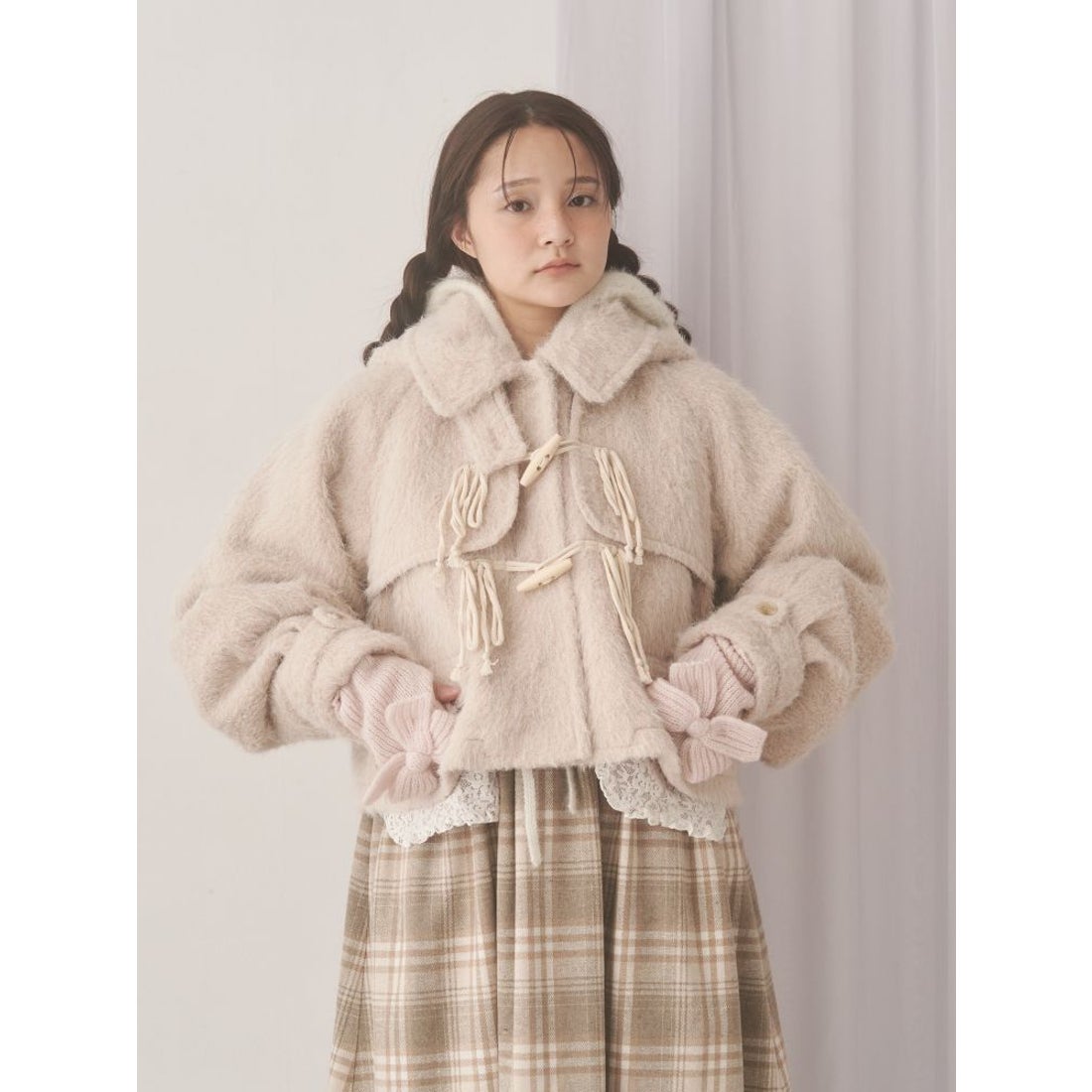 メリージェニー merry jenny milk shaggy Duffle Coat （オフホワイト