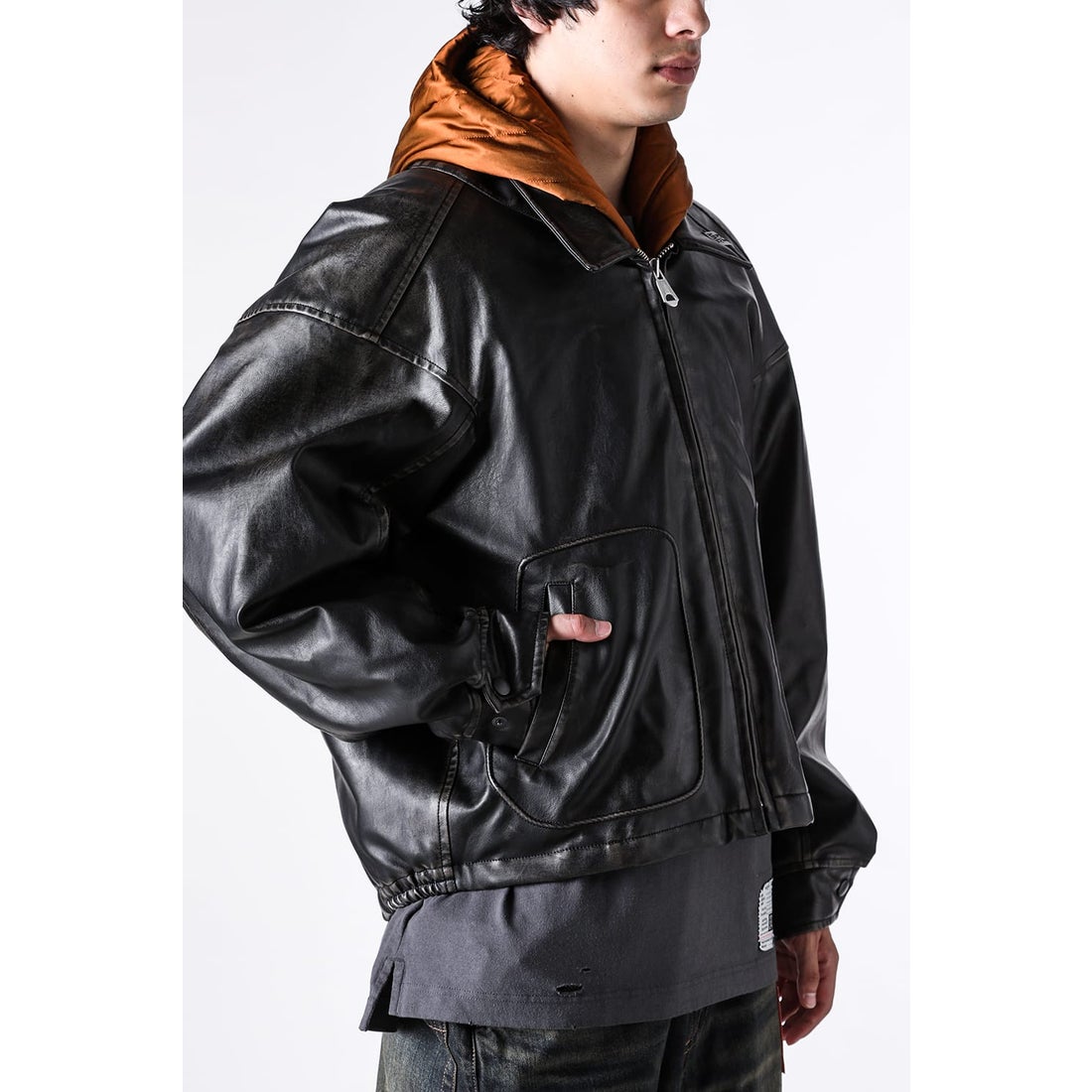 メゾン ミハラヤスヒロ Maison MIHARA YASUHIRO Hooded Vegan Leather