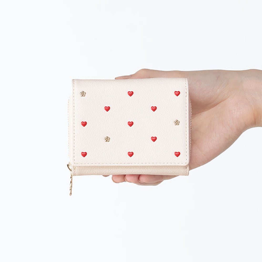 マリークワント MARY QUANT ハートフロート ミニウォレット （ブラック