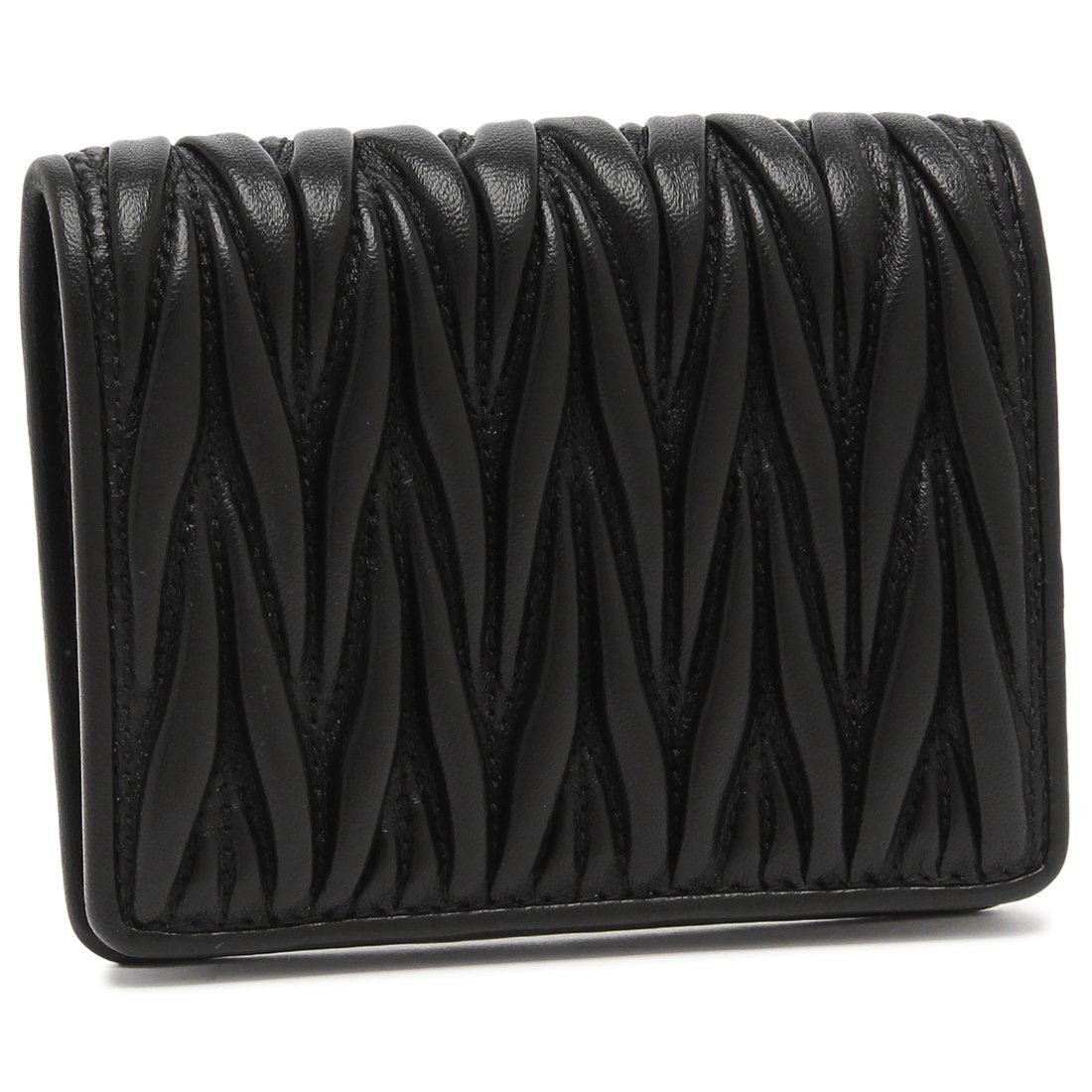 ミュウミュウ Miu Miu 二つ折り財布 マテラッセ ブラック レディース