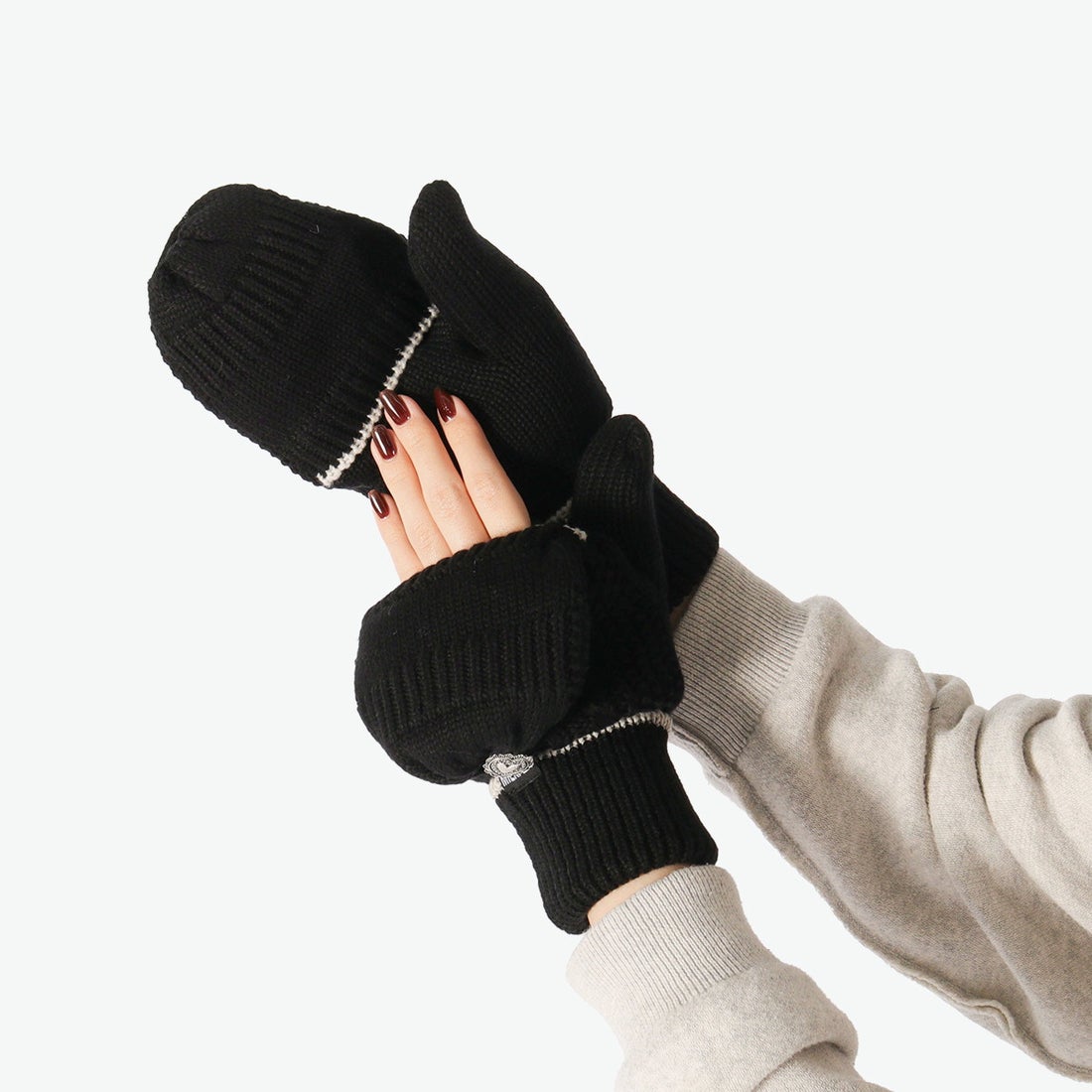 ミルクフェド MILKFED. 手袋 レディース 防寒 指なし かわいい ミトン