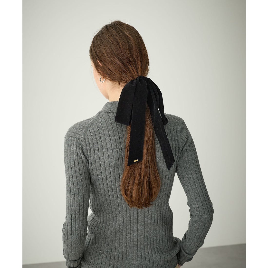 ノーク N.O.R.C 【LETICIA】RIBBON－VELVET （ブラック） -靴