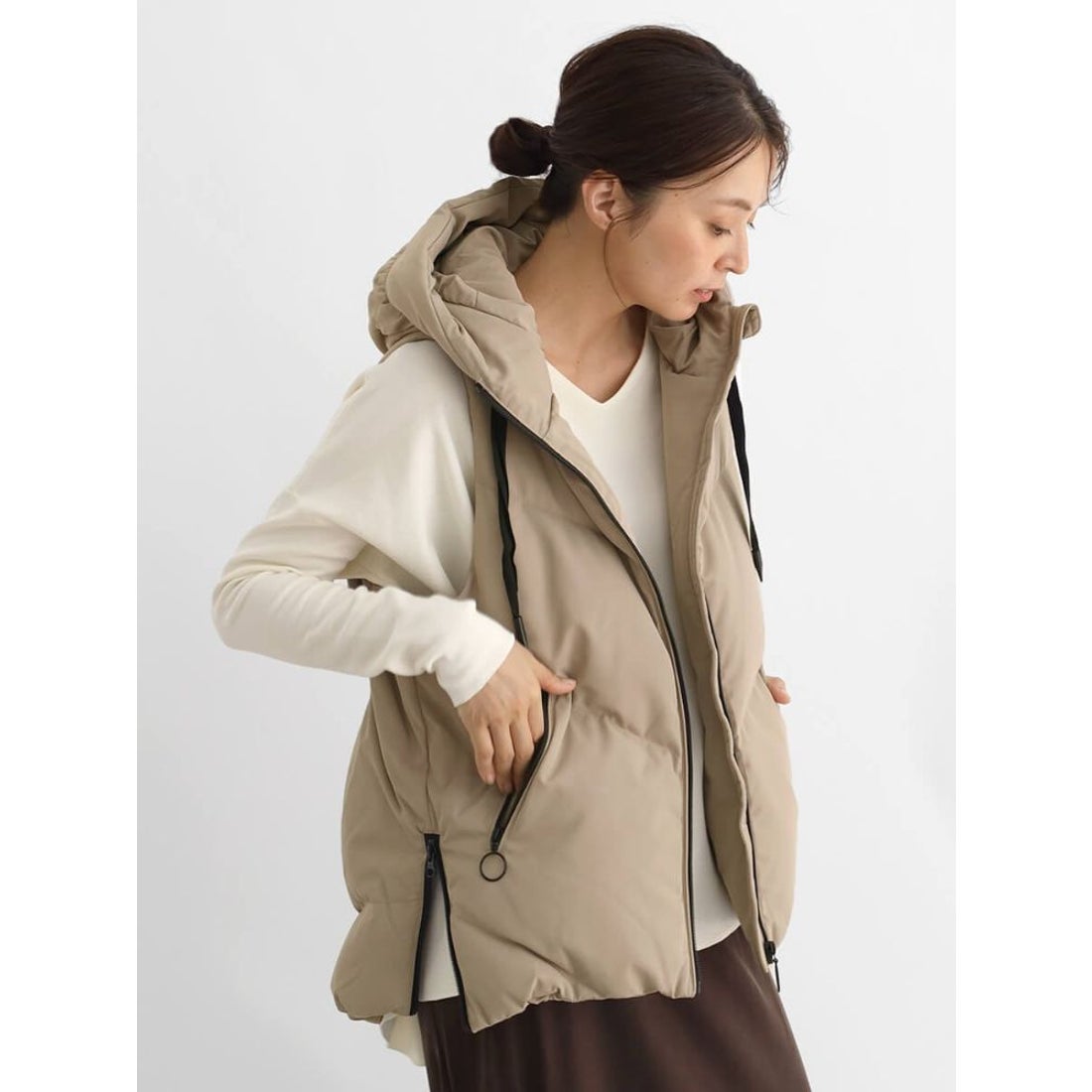 クローブ CLOVE ソフトツイルダウンベスト （サンドベージュ） -靴