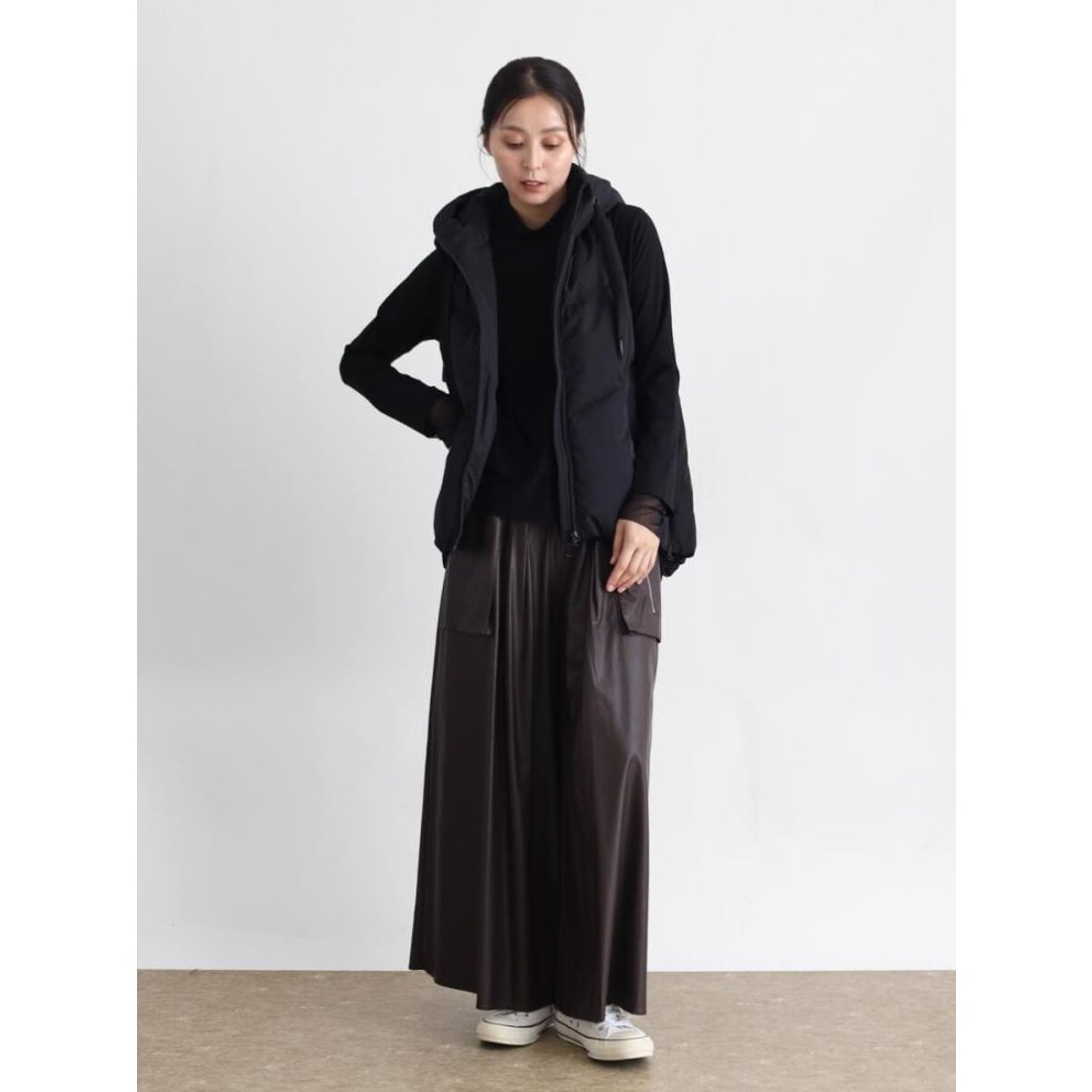 クローブ CLOVE ソフトツイルダウンベスト （ブラック