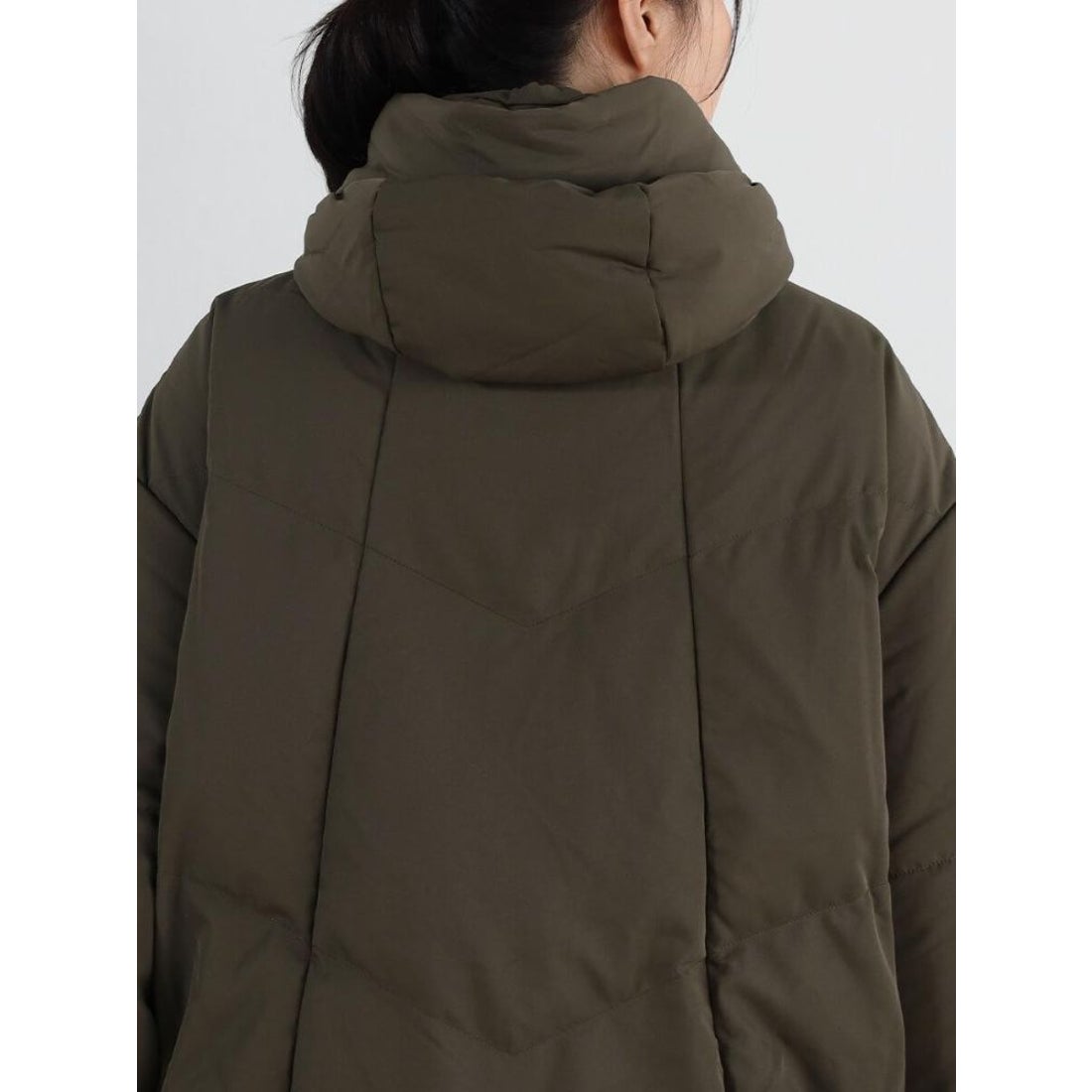 クローブ CLOVE フードミドルダウンブルゾン （カーキ