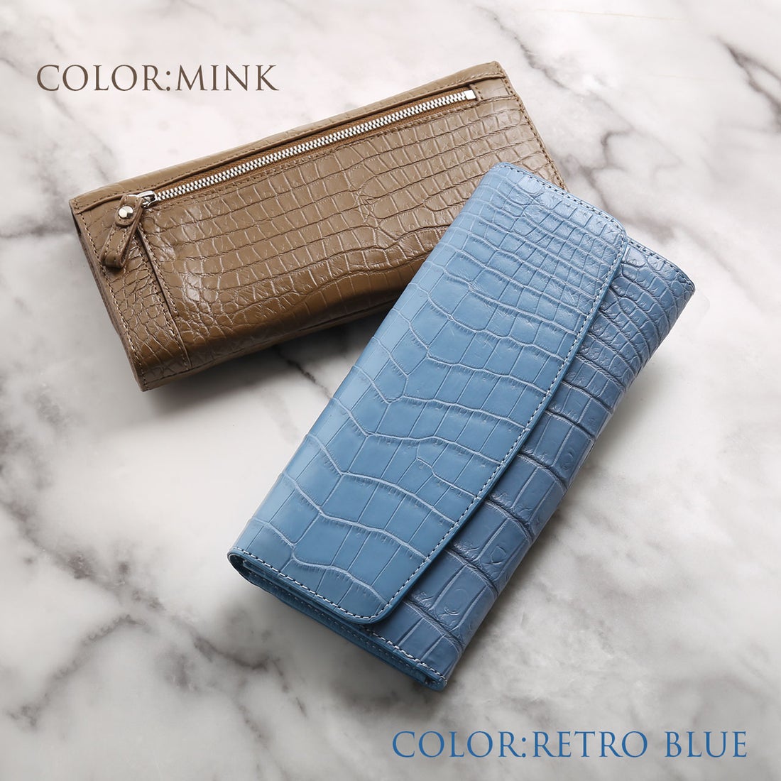 サンキョウショウカイ 三京商会 クロコダイル 長財布 財布