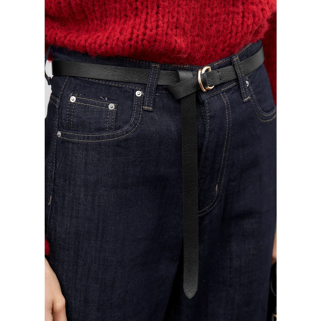 スタイルデリ STYLE DELI 結ぶロングレザーベルト20mm／GD金具