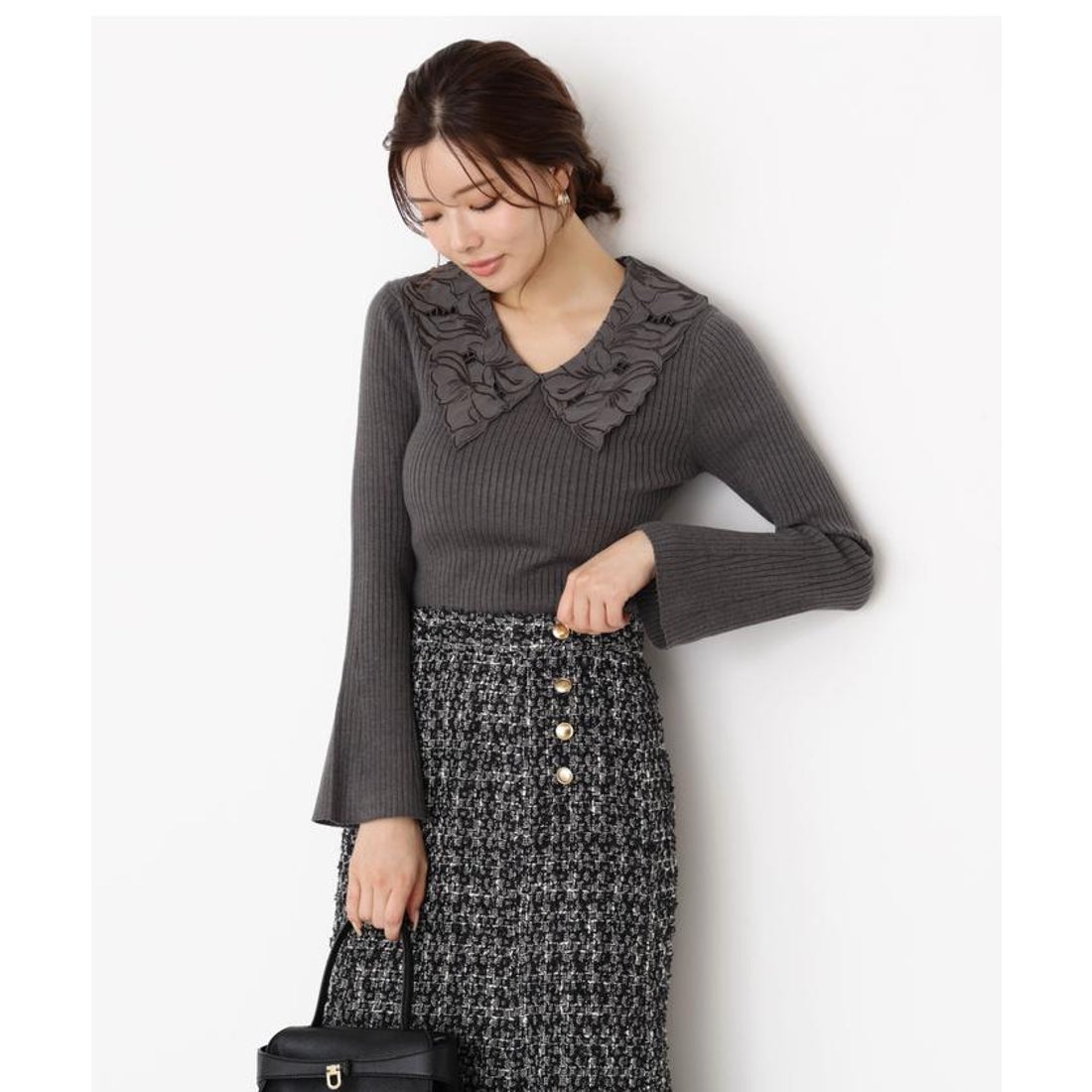 プロポーションボディドレッシング PROPORTION BODY DRESSING レース襟