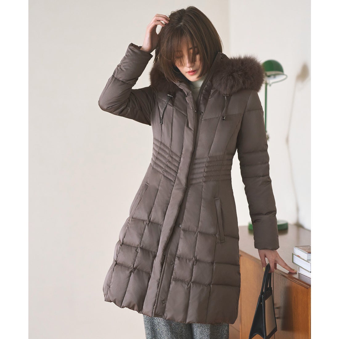 ルイルエブティック RUIRUE BOUTIQUE フォックスファー付きダウン