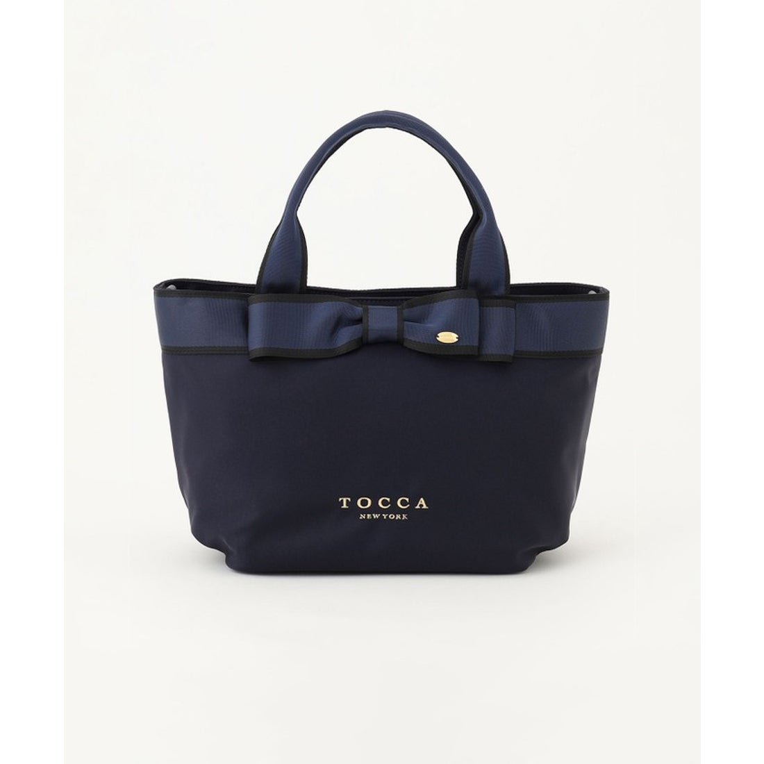 トッカ TOCCA 【撥水】BICOLOR RIBBON TOTE トートバッグ （ネイビー系