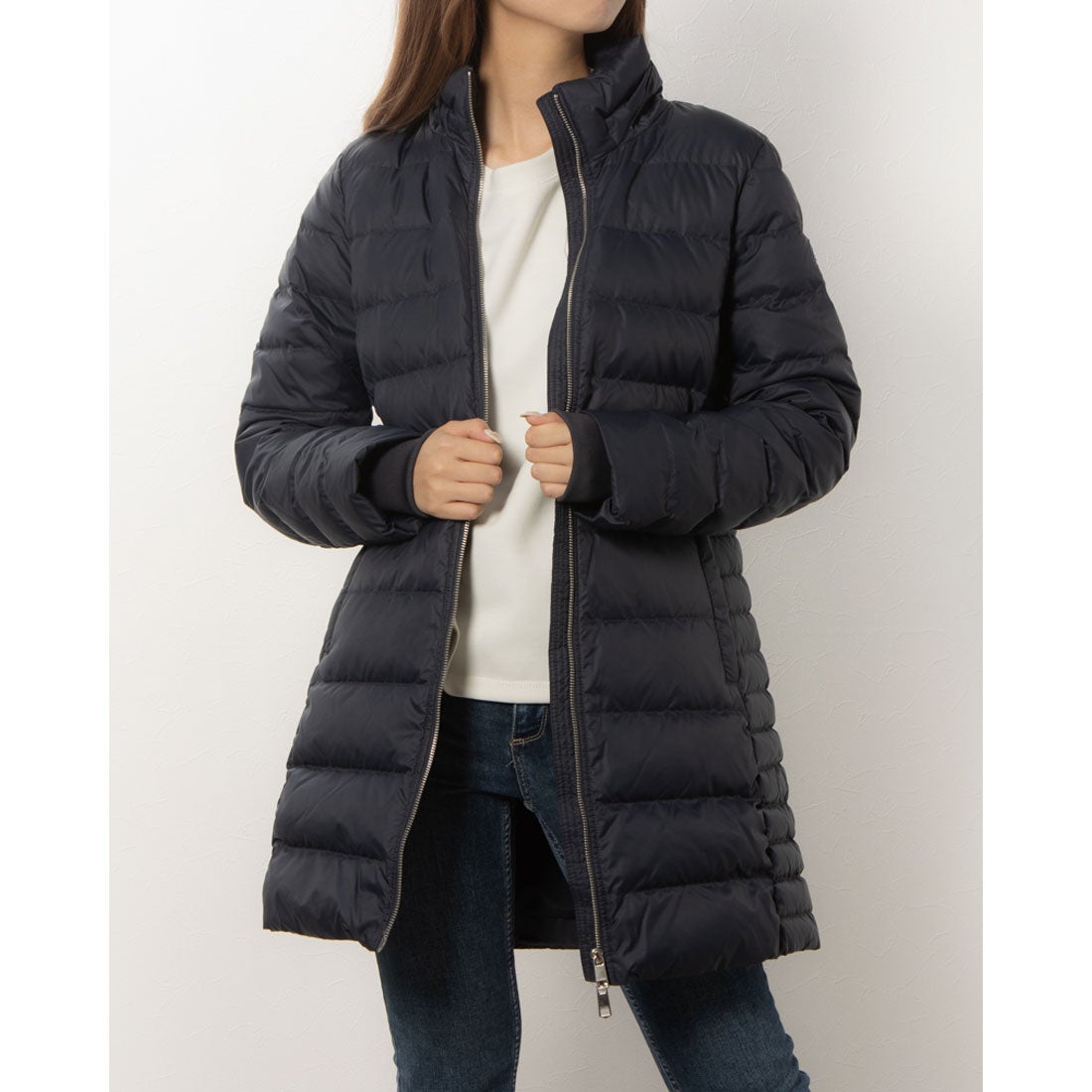 トミー ヒルフィガー TOMMY HILFIGER ファーダウンコート （ネイビー