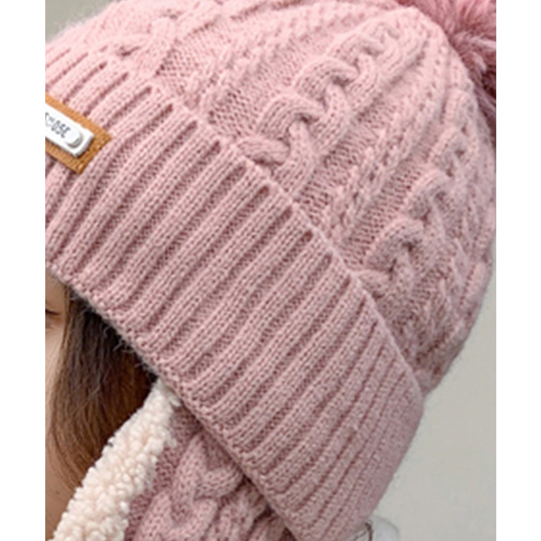 テディショップ Teddyshop レディース プードルウール風耳当てボンボン