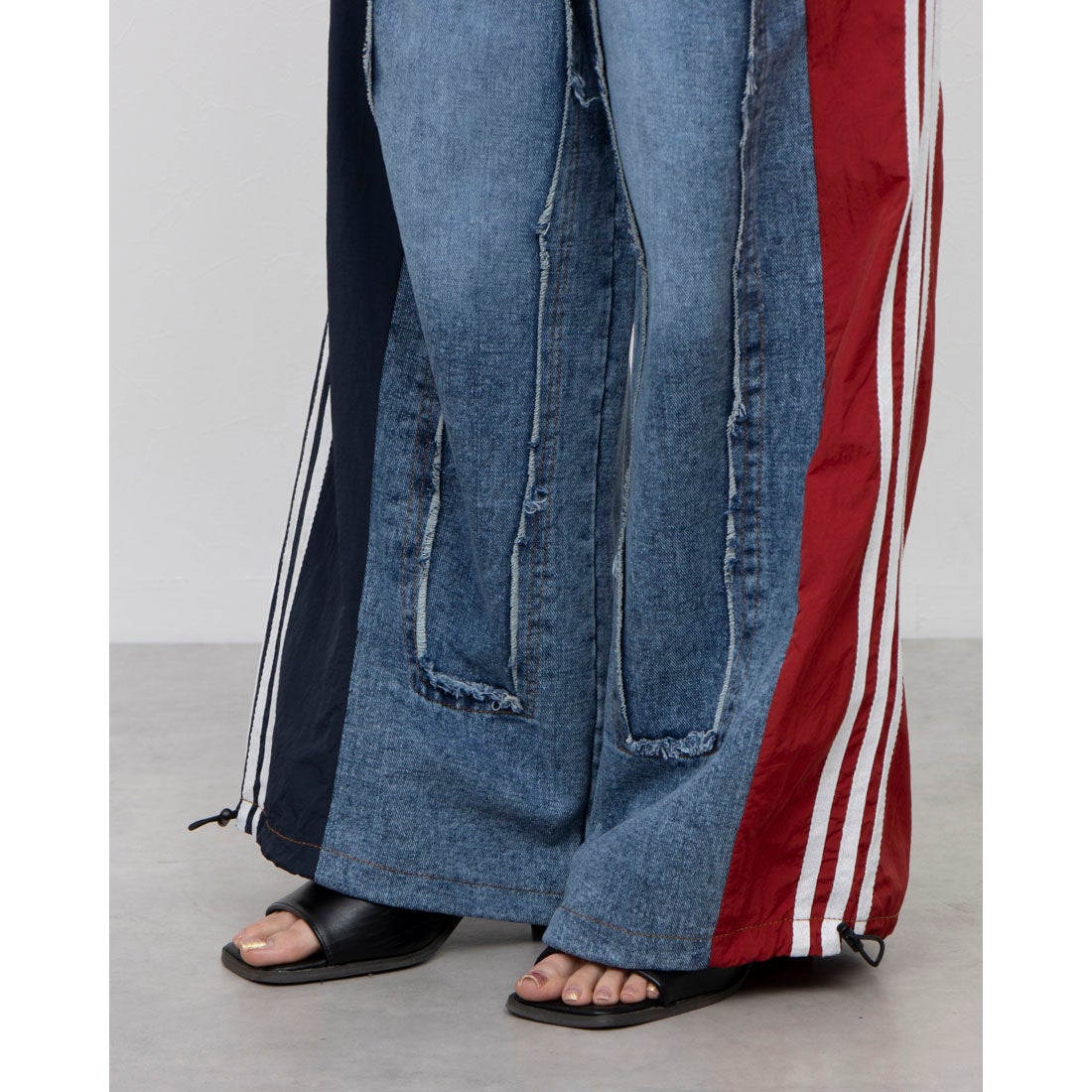 スリーフォータイム Three Four Time サイドスイッチデニムパンツ