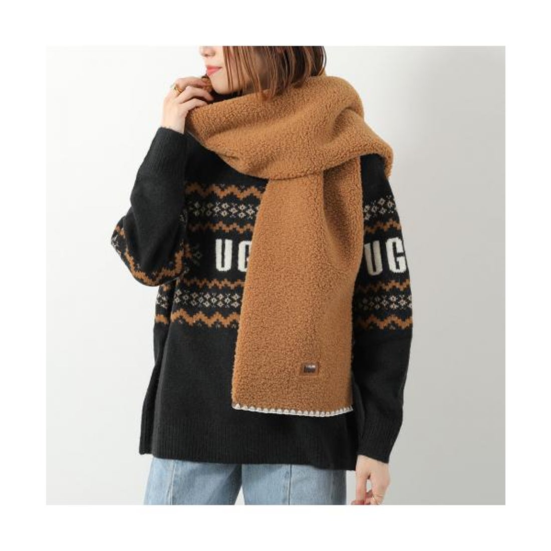 アグ UGG UGG マフラー W UGGfluff SCALLOPED SCARF 101021 （CHE