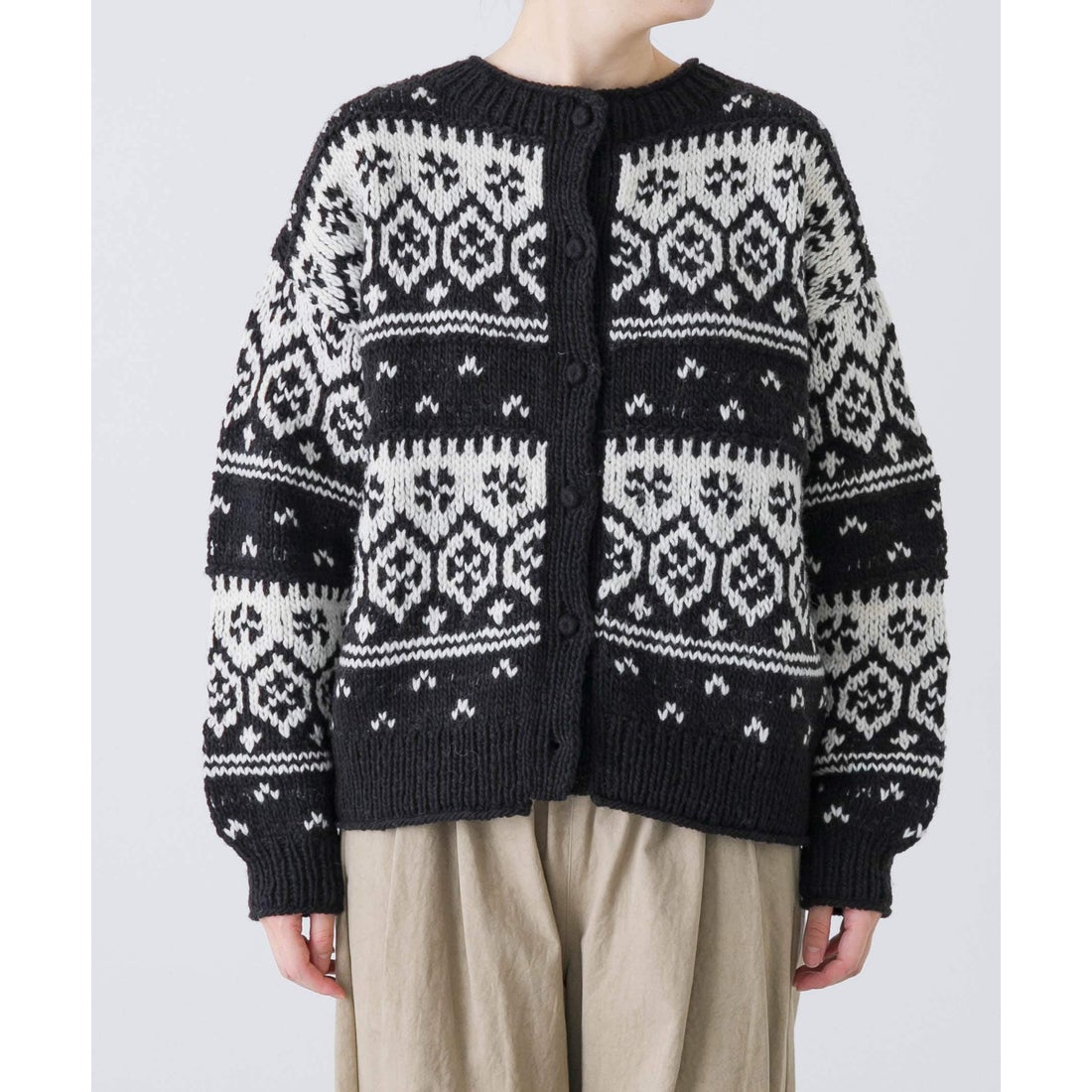 カグレ かぐれ ペルーノルディックカーディガン （ネイビー