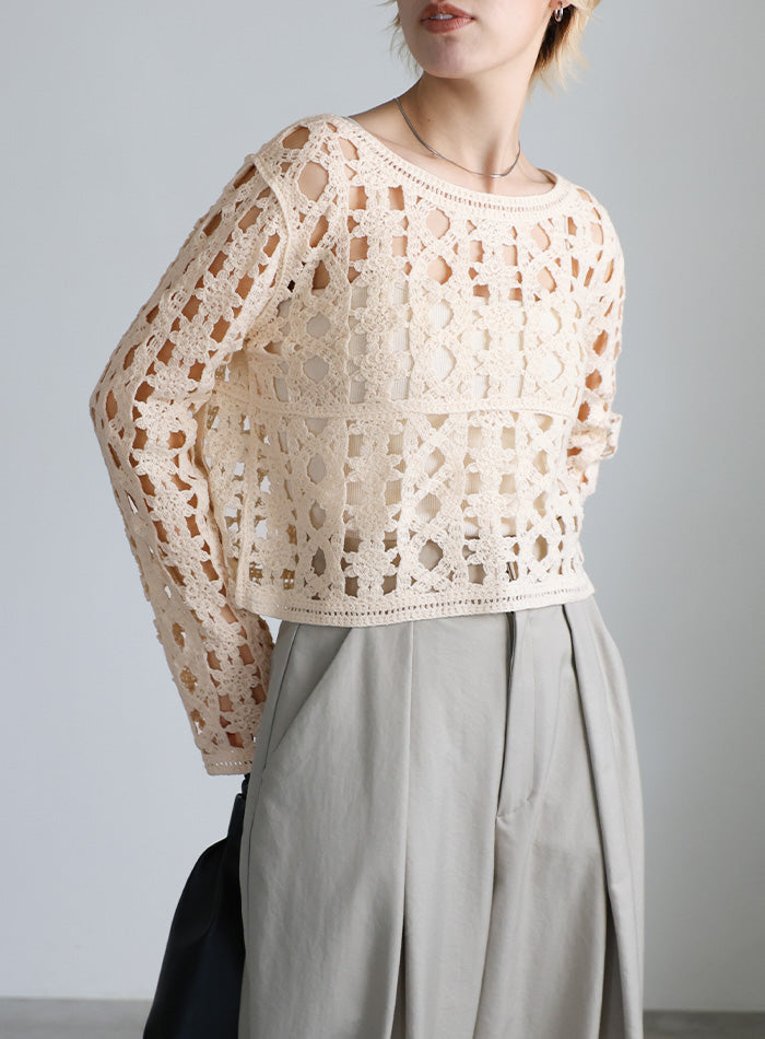 クロシェニットショートトップス – SELECT MOCA