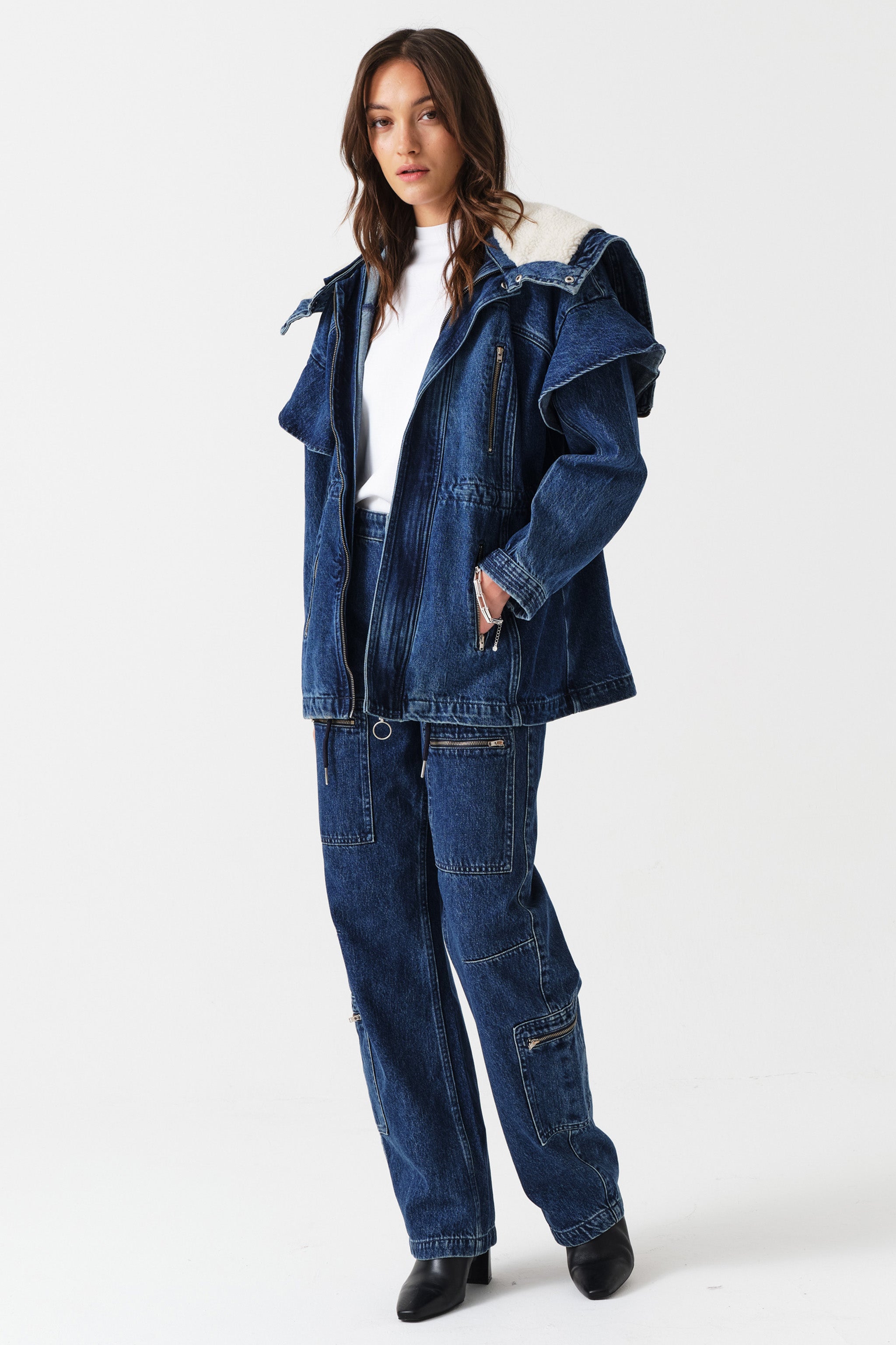 Finn Denim Jacket Two Tone in Phoenix