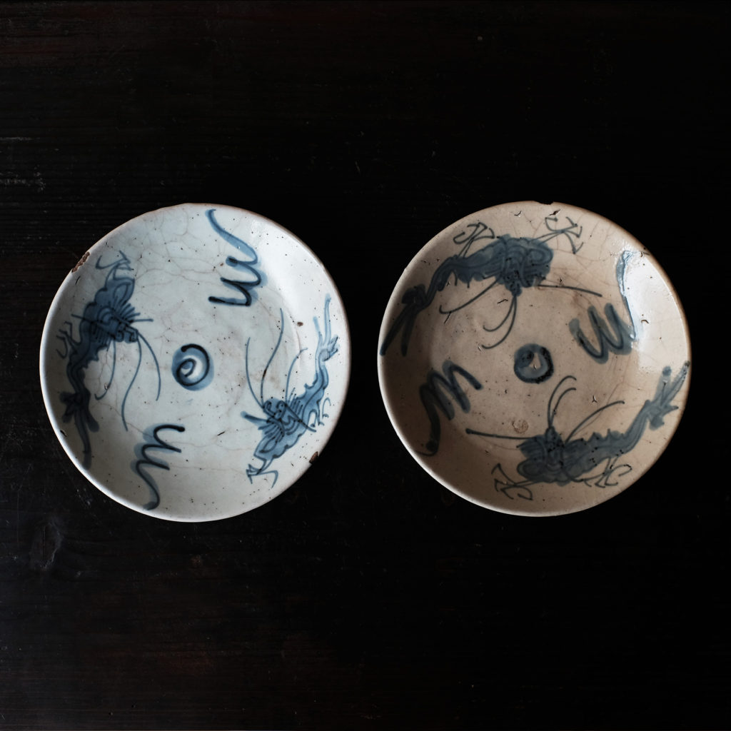 明朝 漳州窯 青花皿 五客組 | 骨董と詩学 Antique & Poetics | 蛇韻律