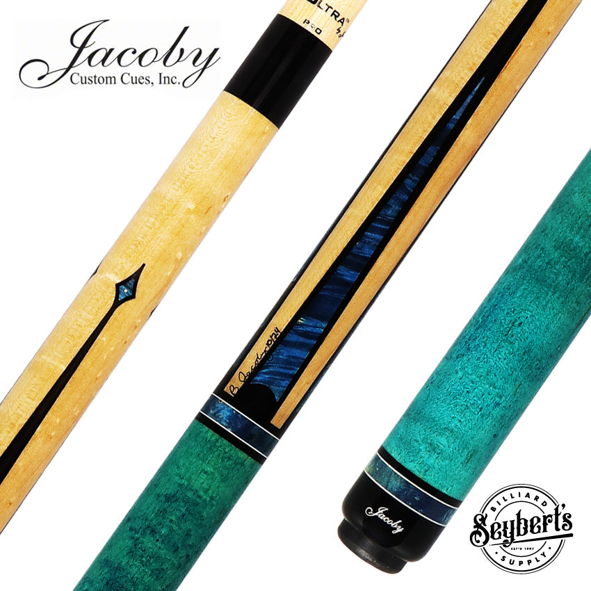 Jacoby Custom Teal-Stained Birdseye Maple with Impregnated Burl