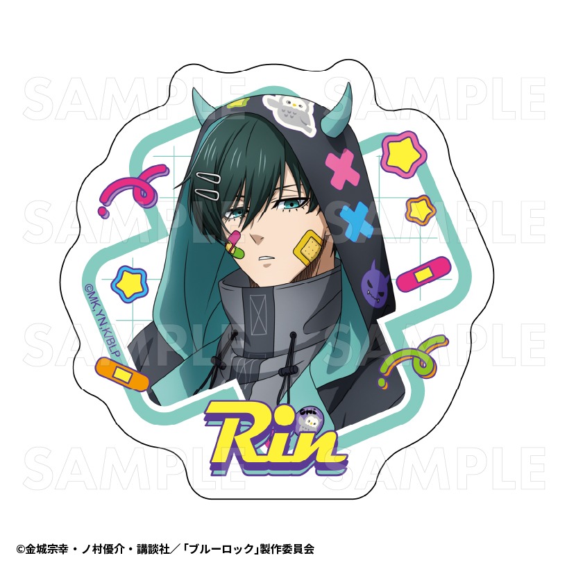ブルーロック でびデコパーカー ダイカットステッカー 糸師 凛｜ホビー
