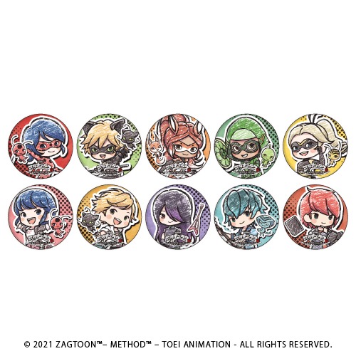 ミラキュラス レディバグ＆シャノワール 缶バッジ 02 グラフアート 10