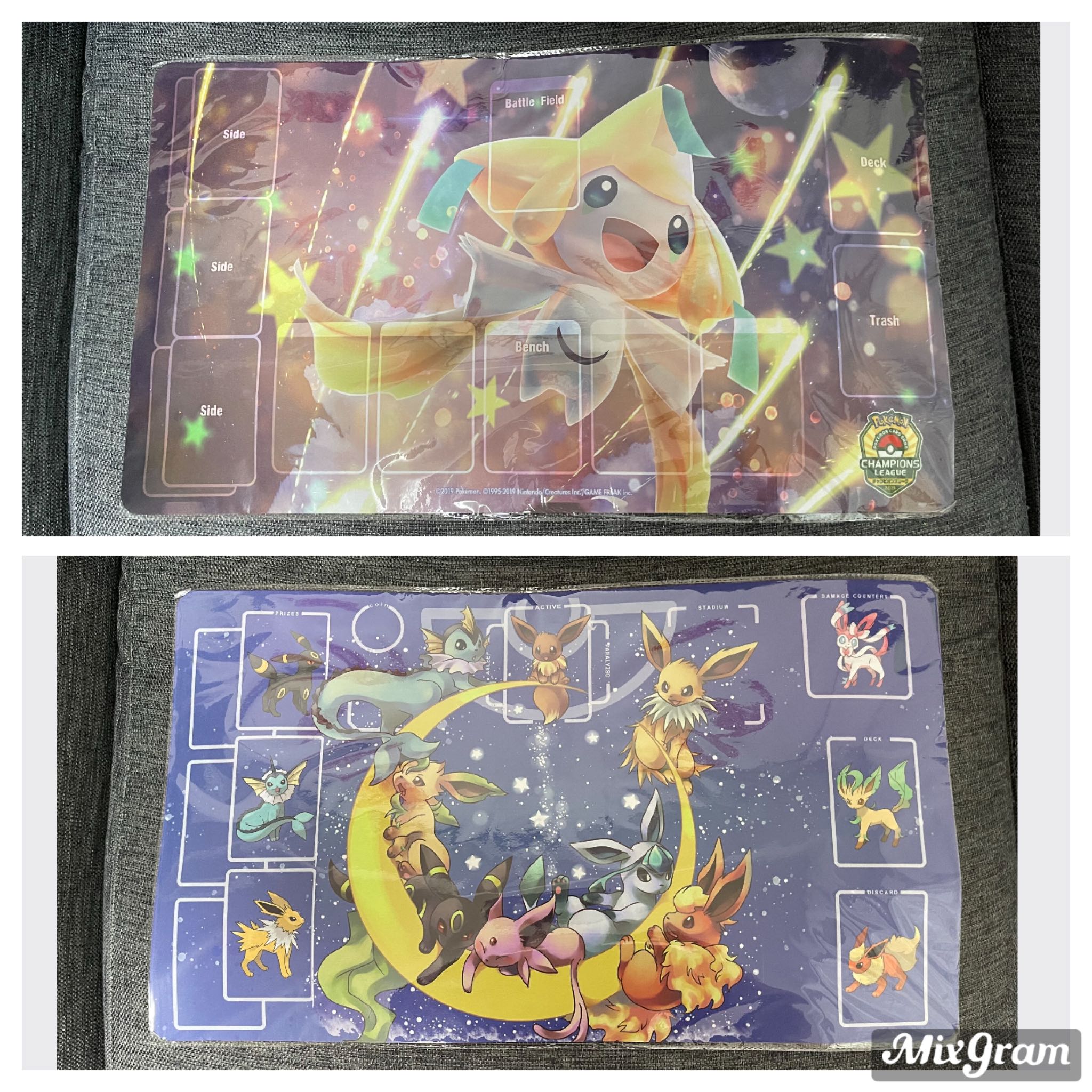 二枚セット ポケモン ジラーチ ブイズ プレイマット カスタム仕様 tk 1