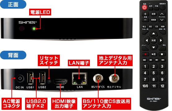 ロクーガーW ｜2番組同時録画HDDレコーダー ｜iPhone/iPadでテレビが見れる