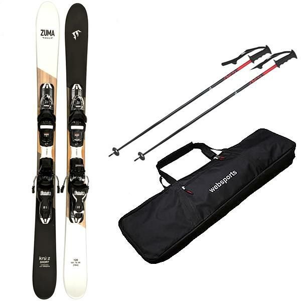 スキーポール＆ケース付 ZUMA ショートスキー KRU:Z SHORT 120cm＋