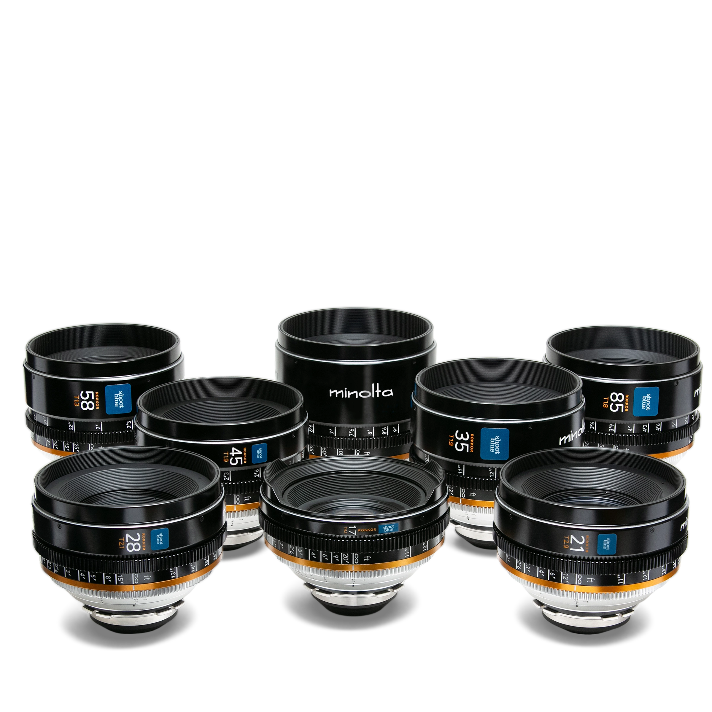 Hire Ancient Optics Minolta Rokkor 8-Way Lens Set in London