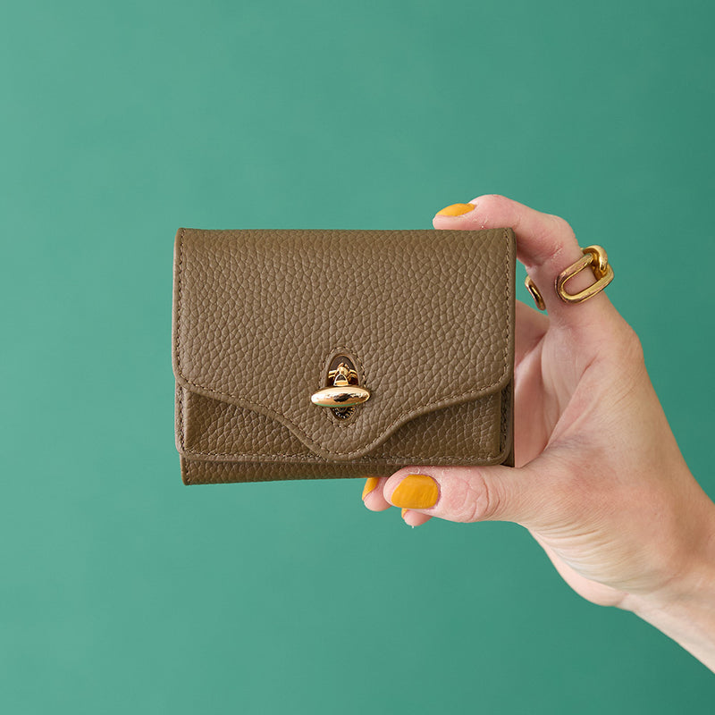 HASHIBAMI【Ha-1706-410 ニュー ジーン ミニウォレット】モカ