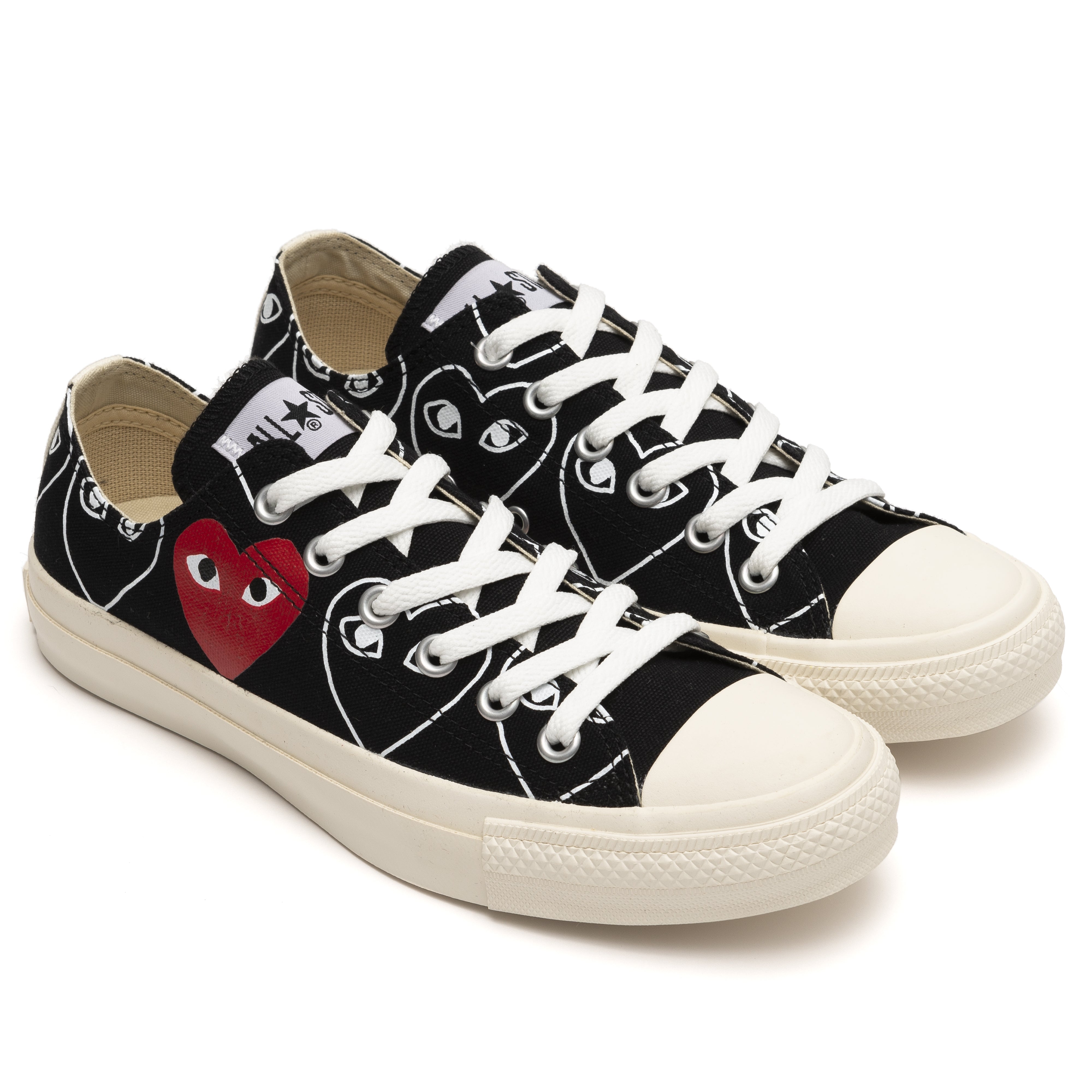 PLAY CDG CONVERSE: Chuck Taylor Low (Black) | DSMG E-SHOP