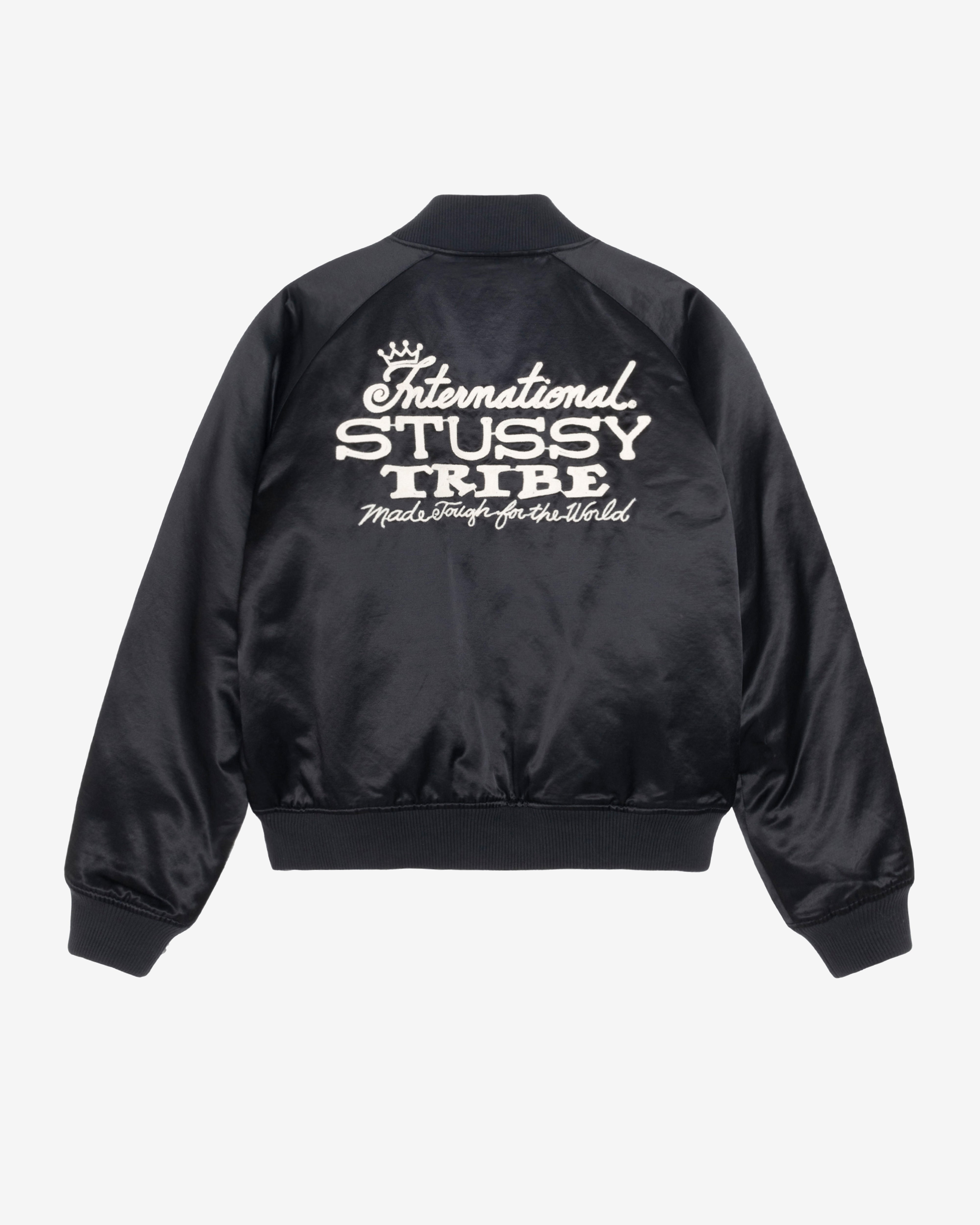 Stüssy: Men's Souvenir Jacket (Black) | DSMS E-SHOP