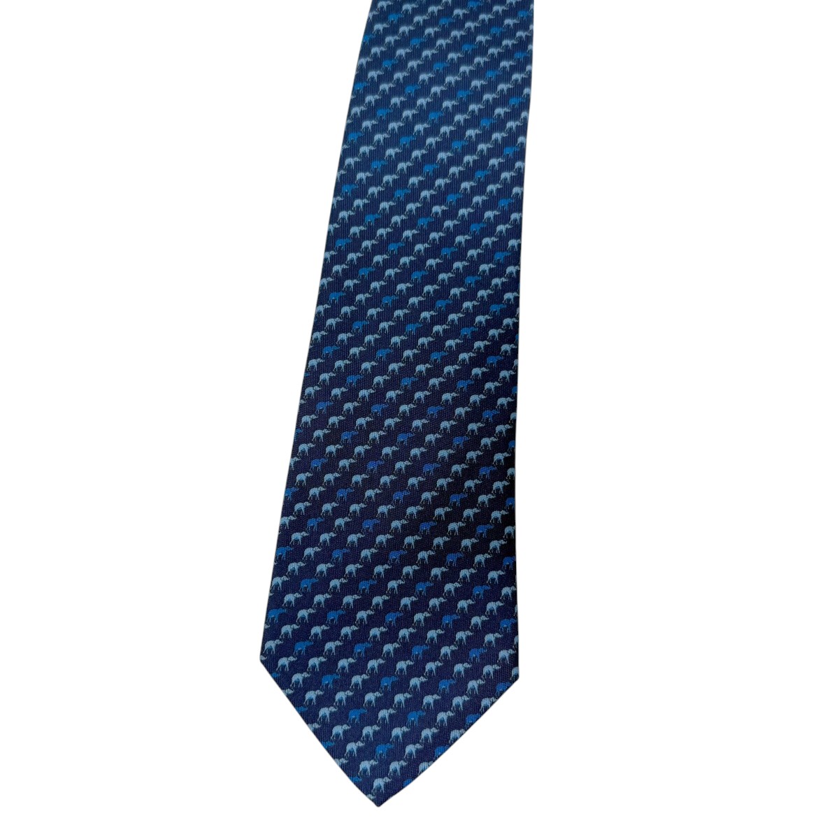 シルクネクタイ（象柄・ブルー） – ジムトンプソン | JIM THOMPSON の