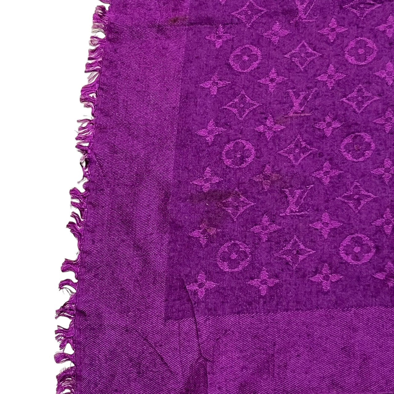 LOUIS VUITTON(ルイヴィトン) ウール シルク モノグラム マフラー 大判