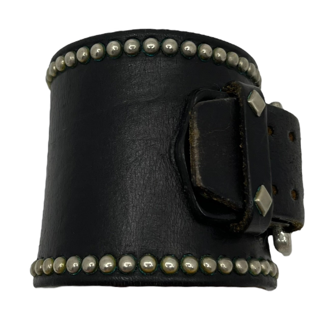 WOLFS HEAD(ウルフズヘッド) ラウンドスタッズレザーブレスレット SIZE