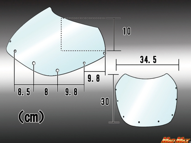 180φビキニカウル用スクリーン クリア [株式会社マッドマックス]