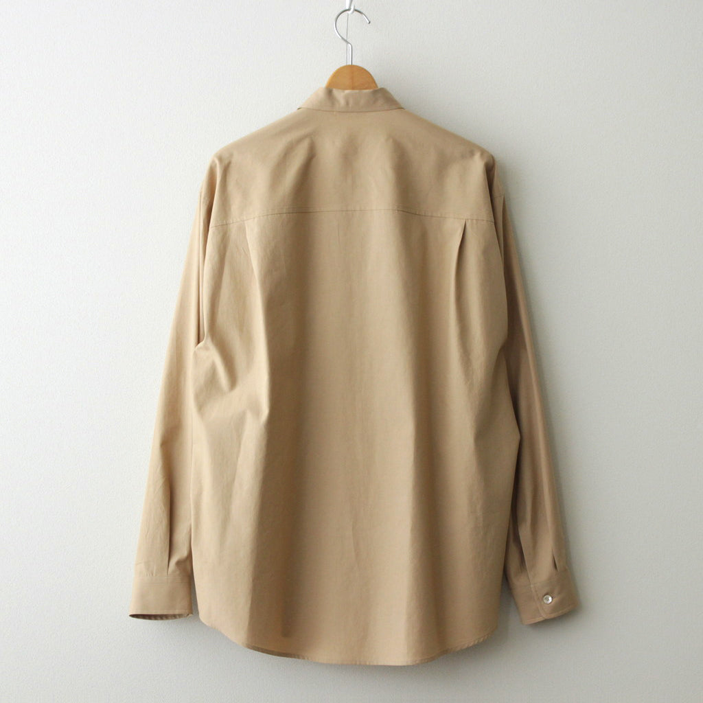 WASHED FINX TWILL BIG SHIRT #LIGHT BROWN [A24SS02TN] – ciacura