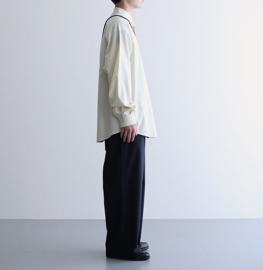 WASHED FINX TWILL BIG SHIRT #LIGHT YELLOW [A24SS02TN] – ciacura