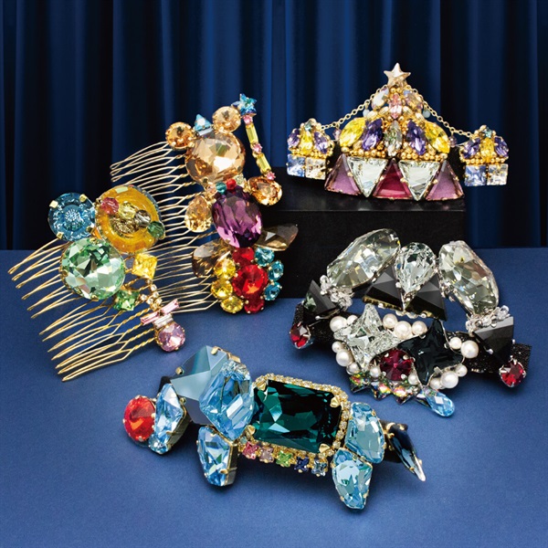 グラマラスヘリテージ バレッタ エレファント(ライトブルーミックス