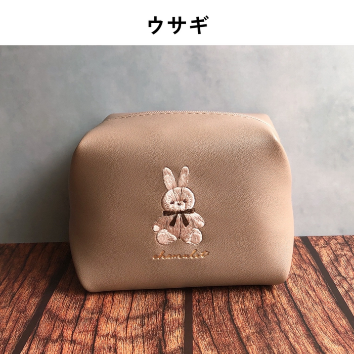 chamulet ボックスポーチ シマエナガ チンチラ ウサギ イヌ ビション