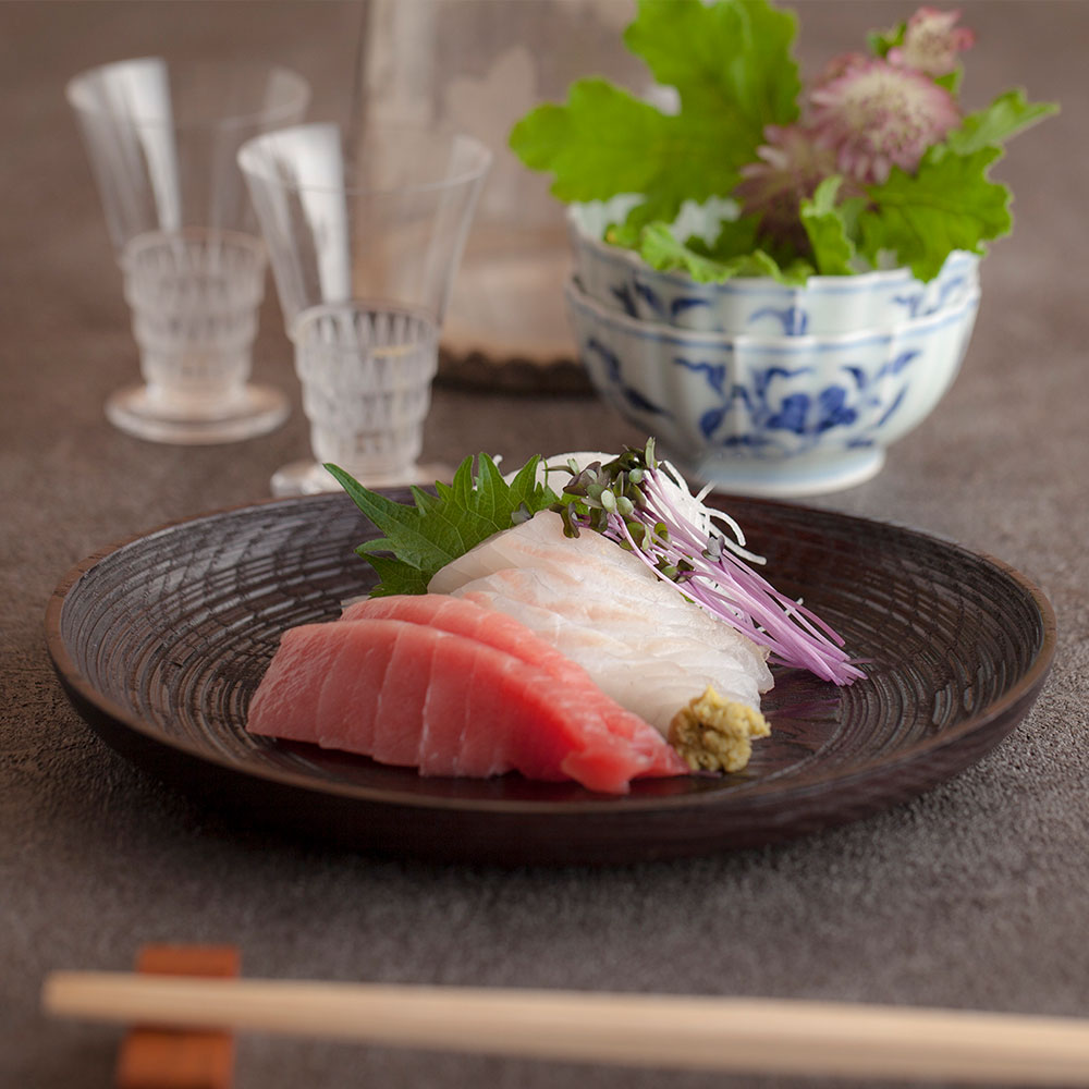 村瀬治兵衛さんの沢栗スリ漆はつり皿 6寸5分: キッチン雑貨 | スイーツ