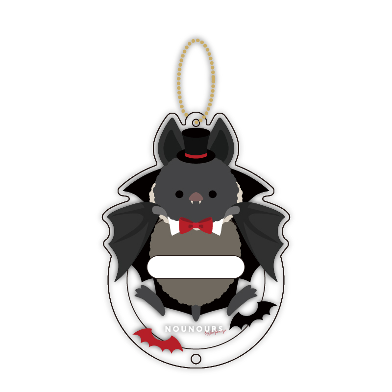 缶バッジアクリルフレーム アニマル ハロウィン ヴァンパイアこうもり